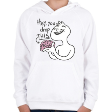 PRINTFASHION Elejtetted az agyad - Gyerek kapucnis pulóver - Fehér gyerek pulóver, kardigán