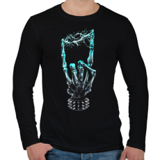 PRINTFASHION Elektro Heavy Metal - Férfi hosszú ujjú póló - Fekete