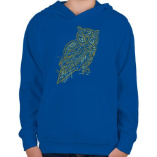 PRINTFASHION Elektrobagoly - Gyerek kapucnis pulóver - Királykék