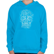 PRINTFASHION Elektrokoponya - Gyerek kapucnis pulóver - Azúrkék gyerek pulóver, kardigán