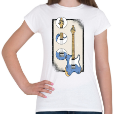 PRINTFASHION Elektromos gitár - Női póló - Fehér női póló