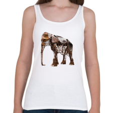 PRINTFASHION Elephant - Női atléta - Fehér női trikó