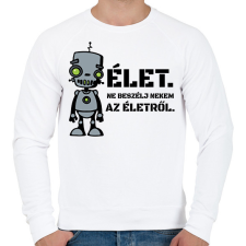 PRINTFASHION Élet- Robot - Férfi pulóver - Fehér férfi pulóver, kardigán