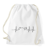 PRINTFASHION Életjel - Sportzsák, Tornazsák - Fehér