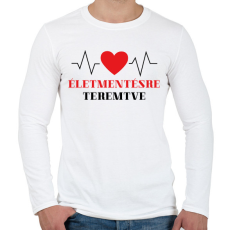 PRINTFASHION Életmentésre teremtve - Férfi hosszú ujjú póló - Fehér