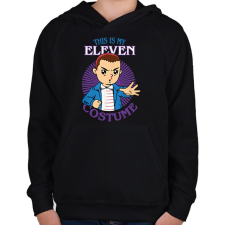 PRINTFASHION Eleven costume - Gyerek kapucnis pulóver - Fekete gyerek pulóver, kardigán