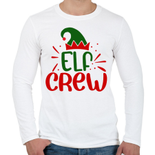 PRINTFASHION Elf crew - Férfi hosszú ujjú póló - Fehér férfi póló