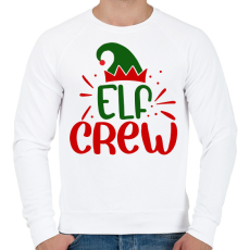 PRINTFASHION Elf crew - Férfi pulóver - Fehér