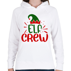 PRINTFASHION Elf crew - Női kapucnis pulóver - Fehér