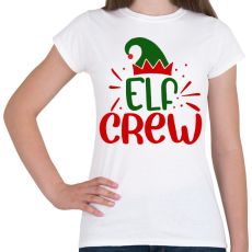 PRINTFASHION Elf crew - Női póló - Fehér
