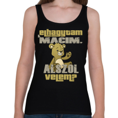 PRINTFASHION Elhagytam a macim, alszol velem? - Női atléta - Fekete