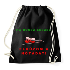 PRINTFASHION ELHÚZOM A NÓTÁDAT - Sportzsák, Tornazsák - Fekete tornazsák