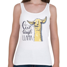 PRINTFASHION Élj, nevess, LLAMA - Női atléta - Fehér