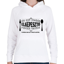PRINTFASHION Elképesztő pincér - Női kapucnis pulóver - Fehér női pulóver, kardigán