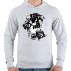 PRINTFASHION Elkötelezett - Férfi kapucnis pulóver - Sport szürke