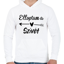 PRINTFASHION Elloptam a szívét - páros 1 - Férfi kapucnis pulóver - Fehér női pulóver, kardigán