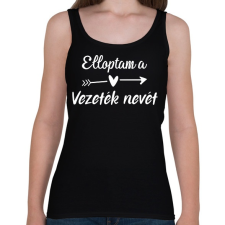 PRINTFASHION Elloptam a vezeték nevét - páros 2 - Női atléta - Fekete női trikó