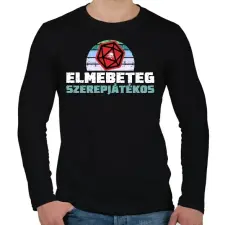 PRINTFASHION Elmebeteg szerepjátékos - Férfi hosszú ujjú póló - Fekete férfi póló