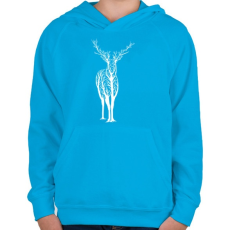 PRINTFASHION Élővilág - Gyerek kapucnis pulóver - Azúrkék