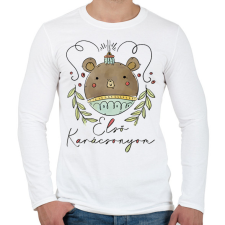 PRINTFASHION Első karácsonyom - Férfi hosszú ujjú póló - Fehér férfi póló