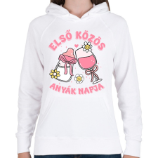 PRINTFASHION Első közös anyák napja - Női kapucnis pulóver - Fehér női pulóver, kardigán