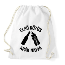 PRINTFASHION Első közös apák napja - Sportzsák, Tornazsák - Fehér tornazsák