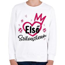 PRINTFASHION Első szilveszterem - Gyerek pulóver - Fehér gyerek pulóver, kardigán