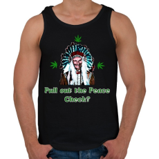 PRINTFASHION elszívjuk  békepipát - Férfi atléta - Fekete