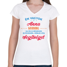 PRINTFASHION Eltévedni - Én vagyok - Női V-nyakú póló - Fehér