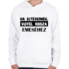 PRINTFASHION Eltévedt pároknak - Ha eltévednék - Gyerek kapucnis pulóver - Fehér