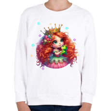 PRINTFASHION Elvarázsolt béka - Gyerek pulóver - Fehér
