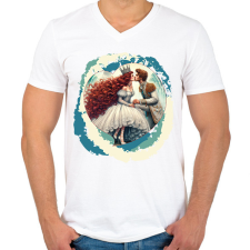 PRINTFASHION Elvarázsolt herceg - Férfi V-nyakú póló - Fehér férfi póló