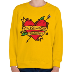 PRINTFASHION Elveszem feleségül - Gyerek pulóver - Sárga