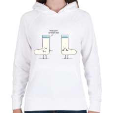 PRINTFASHION Elveszett vagyok nélküled - Női kapucnis pulóver - Fehér