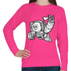 PRINTFASHION Elveszve az űrben - Női pulóver - Fukszia