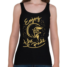 PRINTFASHION Élvezd az utazást - Női atléta - Fekete női trikó