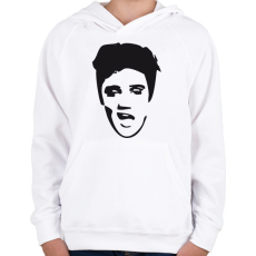 PRINTFASHION Elvis - Gyerek kapucnis pulóver - Fehér