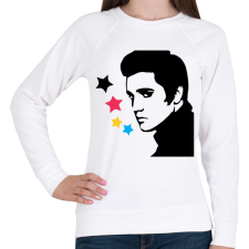 PRINTFASHION Elvis - Női pulóver - Fehér női pulóver, kardigán