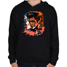 PRINTFASHION Elvis Presley - Gyerek kapucnis pulóver - Fekete gyerek pulóver, kardigán