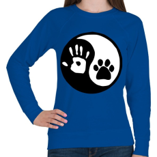 PRINTFASHION Ember/állat barátság - Női pulóver - Királykék