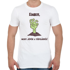 PRINTFASHION Ember, most jövök... - Férfi póló - Fehér férfi póló