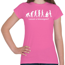 PRINTFASHION Emberi evolúció - Női póló - Rózsaszín női póló