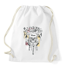 PRINTFASHION emberi koponya - Sportzsák, Tornazsák - Fehér tornazsák