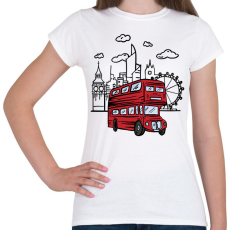 PRINTFASHION Emeletes busz - Női póló - Fehér