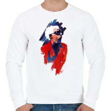 PRINTFASHION Emett Doc - Férfi pulóver - Fehér