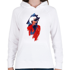 PRINTFASHION Emett Doc - Női kapucnis pulóver - Fehér női pulóver, kardigán