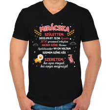 PRINTFASHION Emlékörző - Férfi V-nyakú póló - Fekete férfi póló