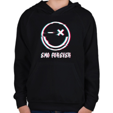PRINTFASHION Emo forever - Gyerek kapucnis pulóver - Fekete gyerek pulóver, kardigán