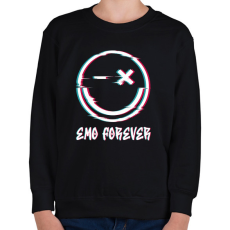 PRINTFASHION Emo forever - Gyerek pulóver - Fekete
