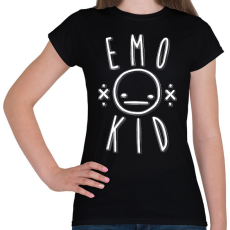 PRINTFASHION Emo kid - Női póló - Fekete